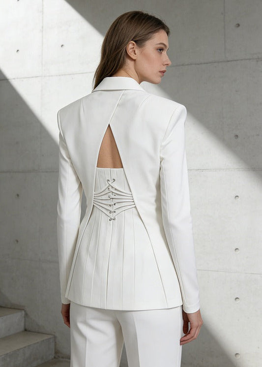 Dilipa Mesh Cutout Blazer