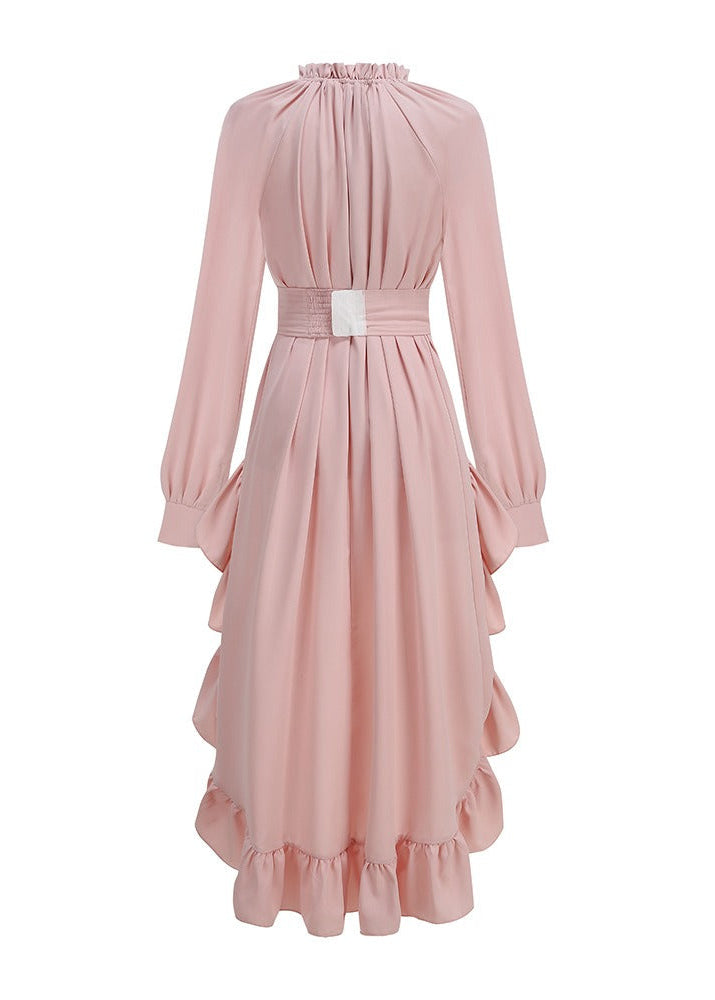 Kaldi Ruffle High Low Maxi Dress