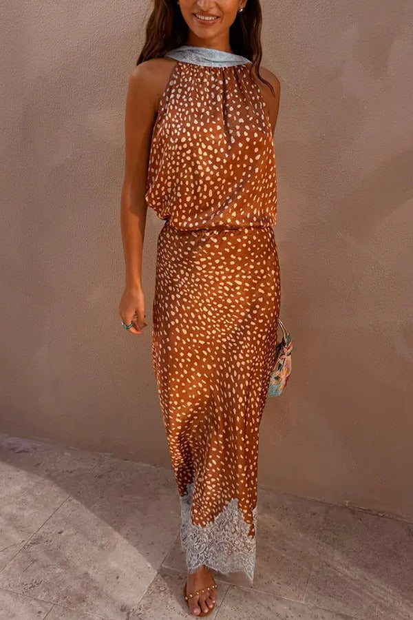 Fionnghuala Plunge Print Scarf Skirt Set