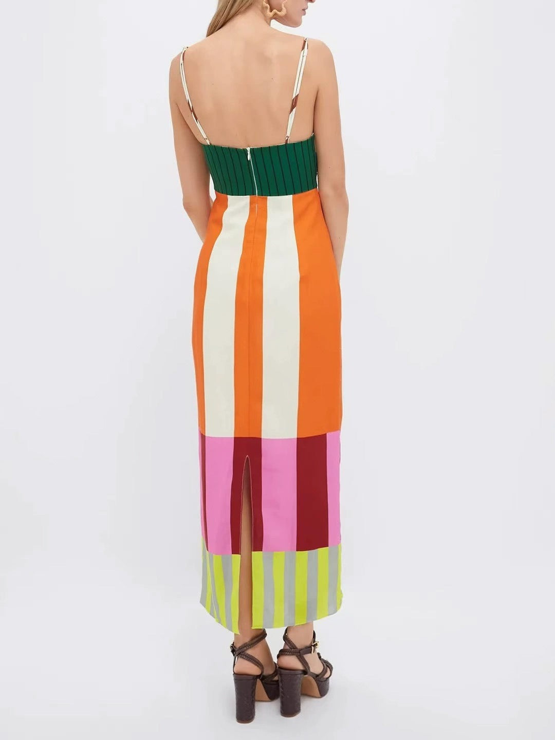 Ingvar Spaghetti Stripe Maxi Dress