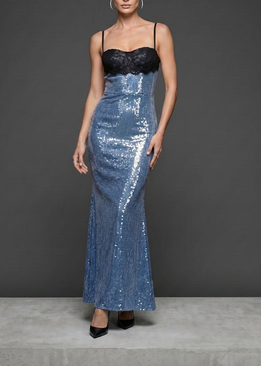 Kahula Spaghretti Sequin Maxi Dress