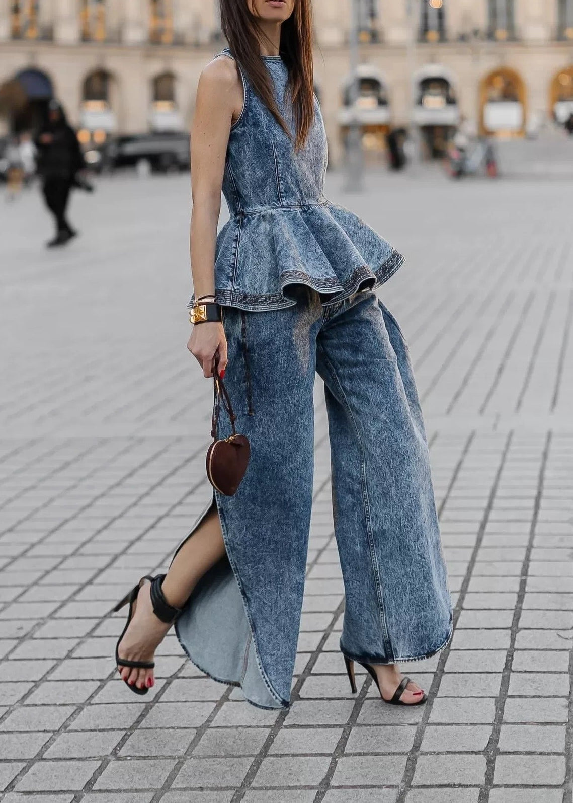 Erwin Denim Ruffle Set