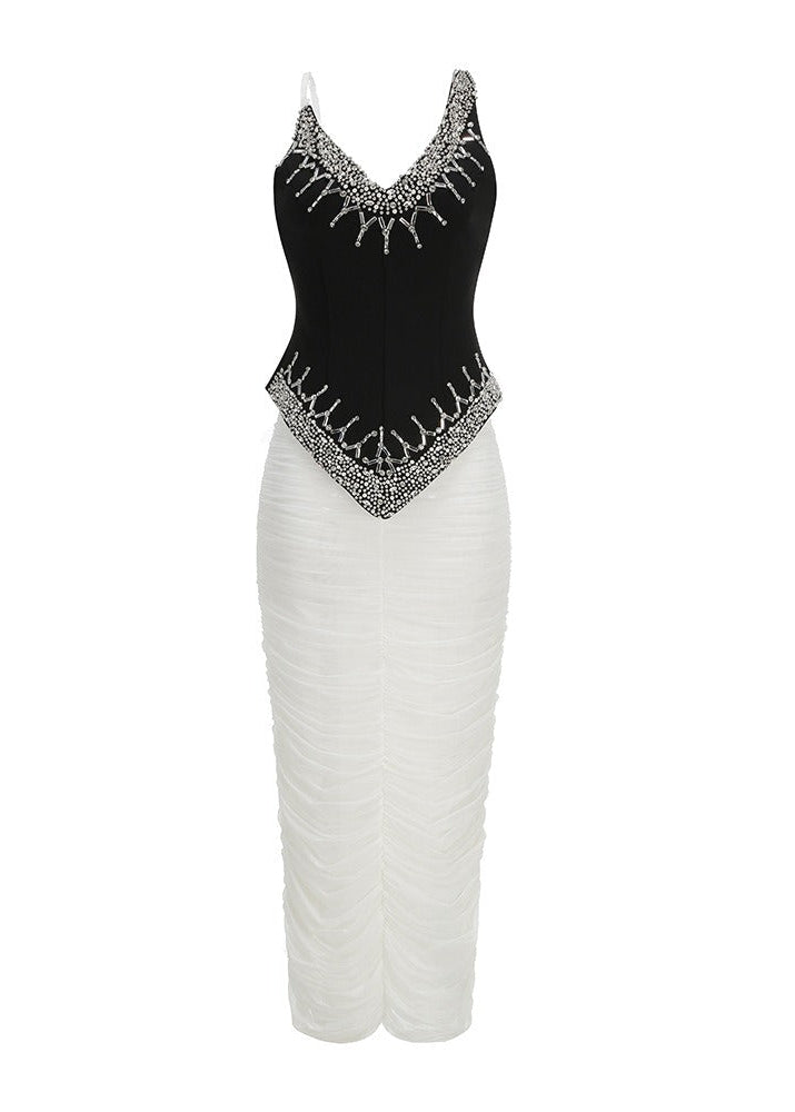 Javier Crystal Ruch Skirt Set
