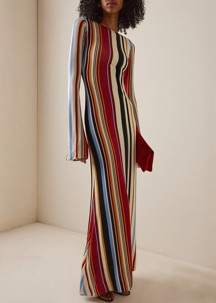 Inigo Long Sleeve Stripe Maxi Dress