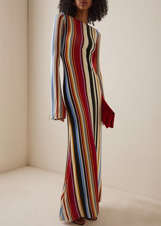 Inigo Long Sleeve Stripe Maxi Dress
