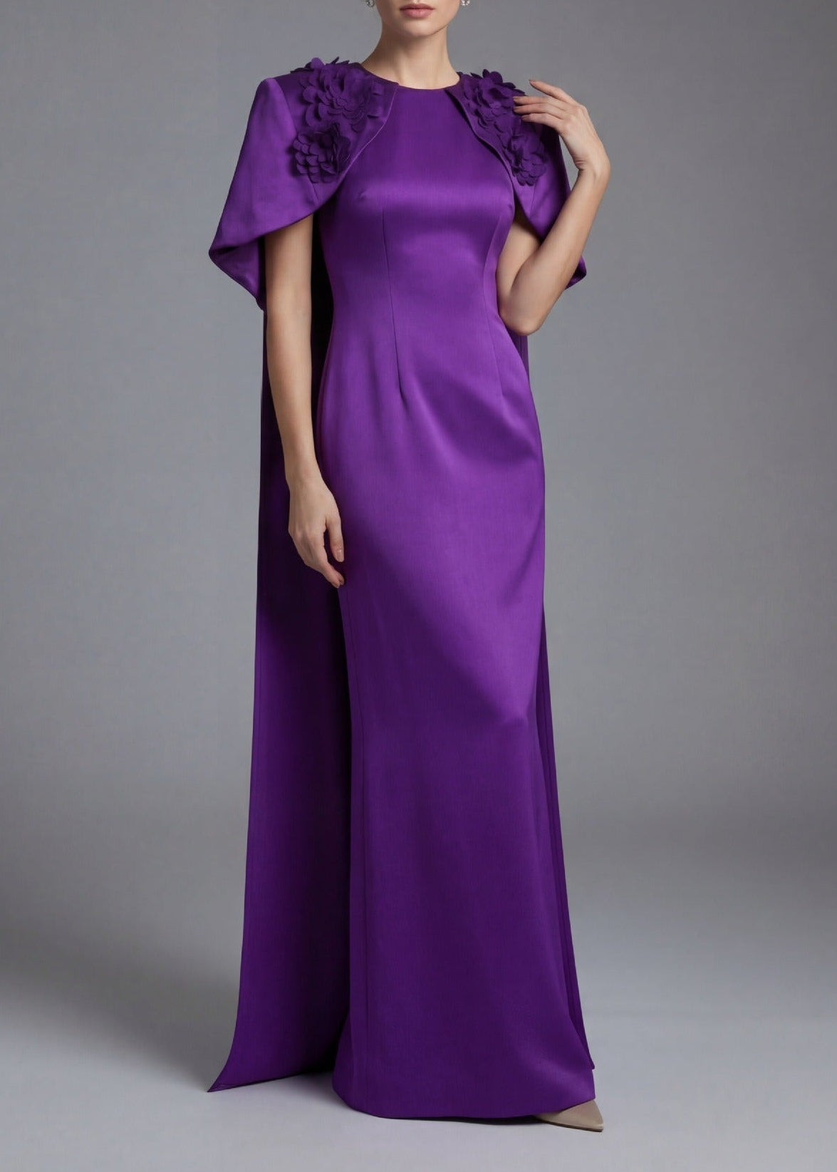 Fulco Flower Shawl Maxi Dress