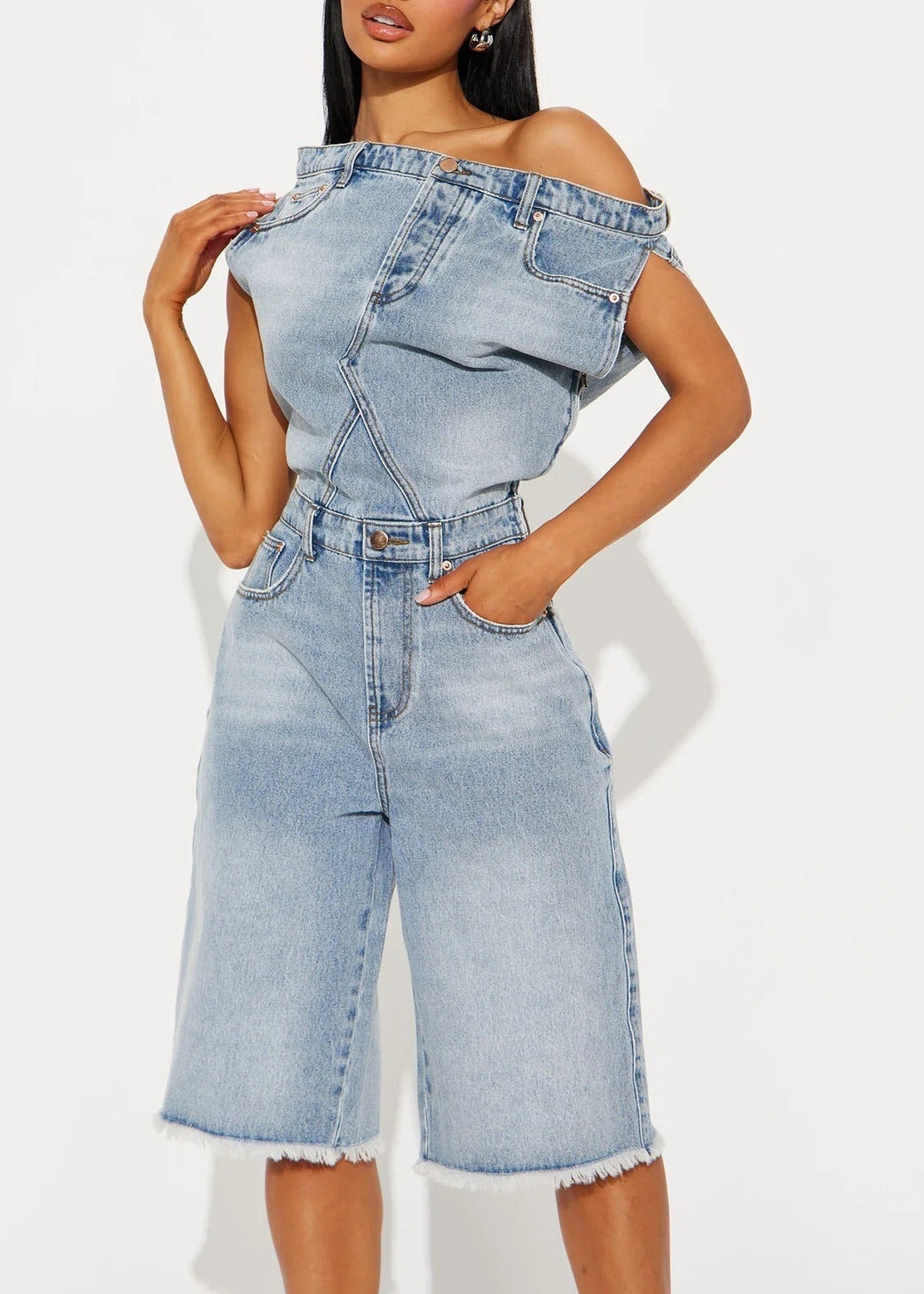 Innocent Deconstruct Denim Playsuit