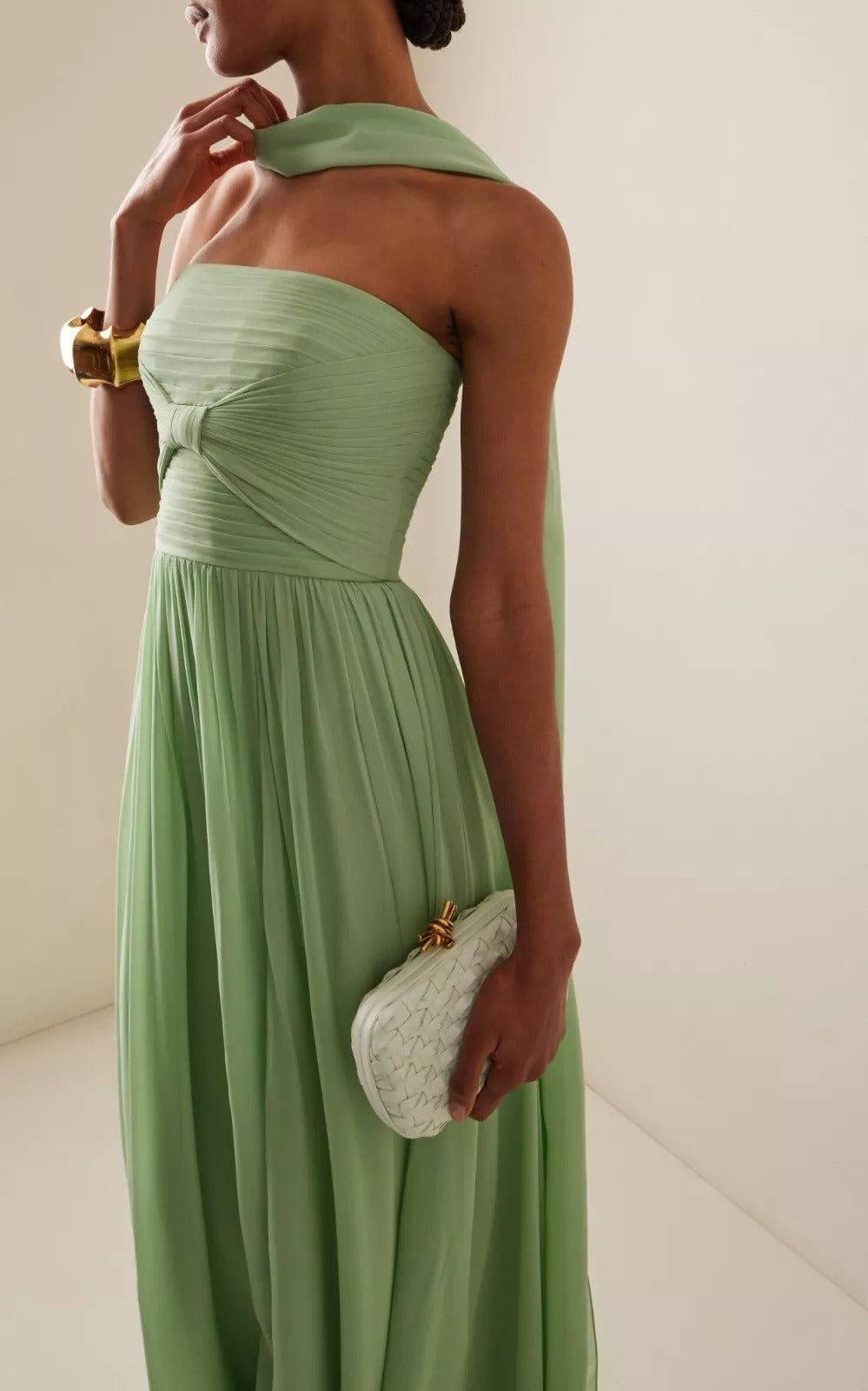 Ingvildr Strapless Ruch Scarf Maxi Dress
