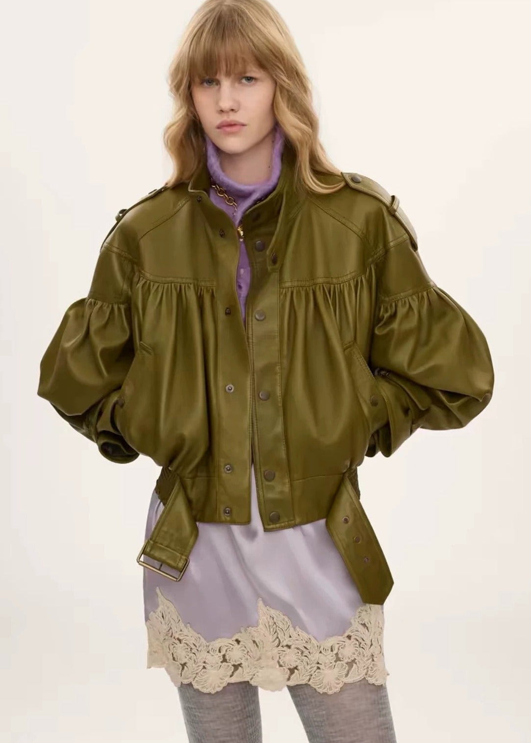 Kimmy Leather Trench Coat
