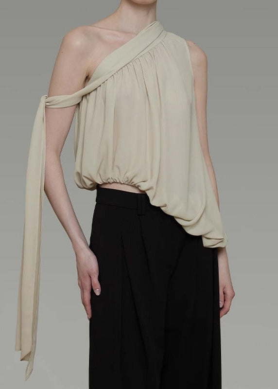 Emperatriz One Shoulder Draped Top
