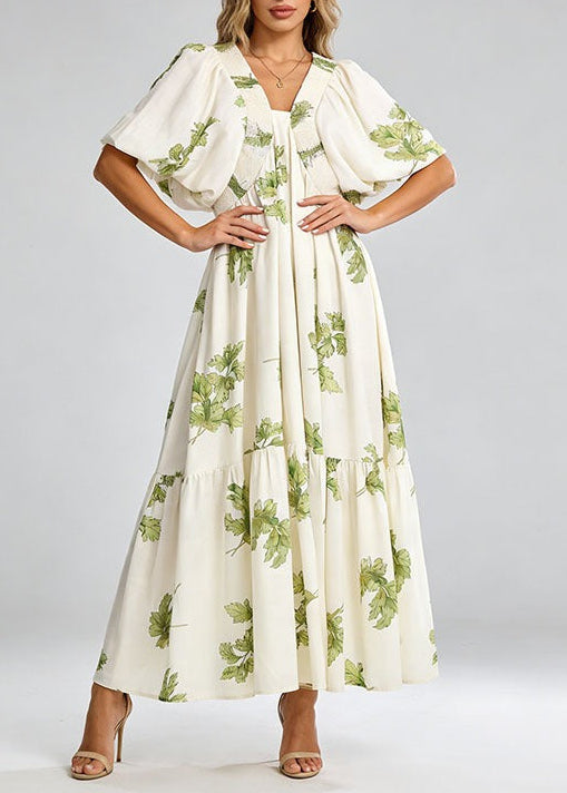 Franci Puff Sleeve Floral Maxi Dress