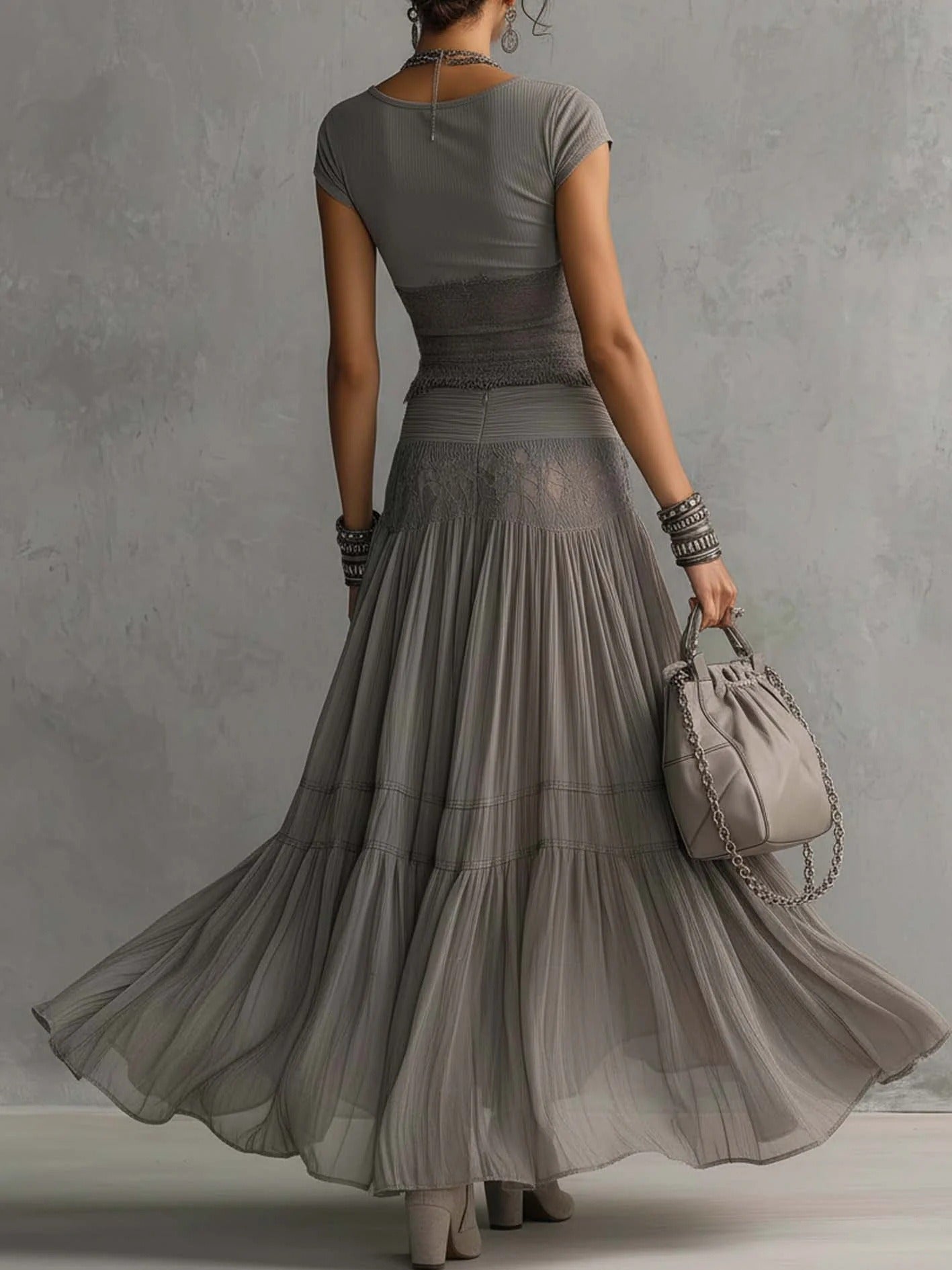 Kadija Kint Ruch Skirt Set