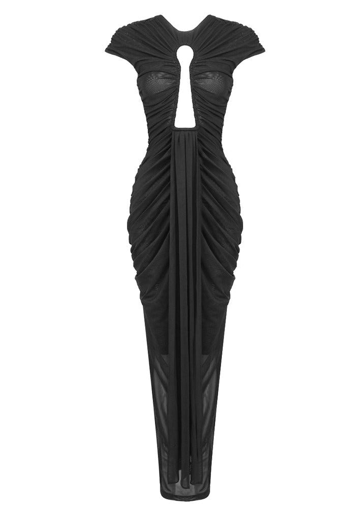 Enock Cutout Ruch Maxi Dress