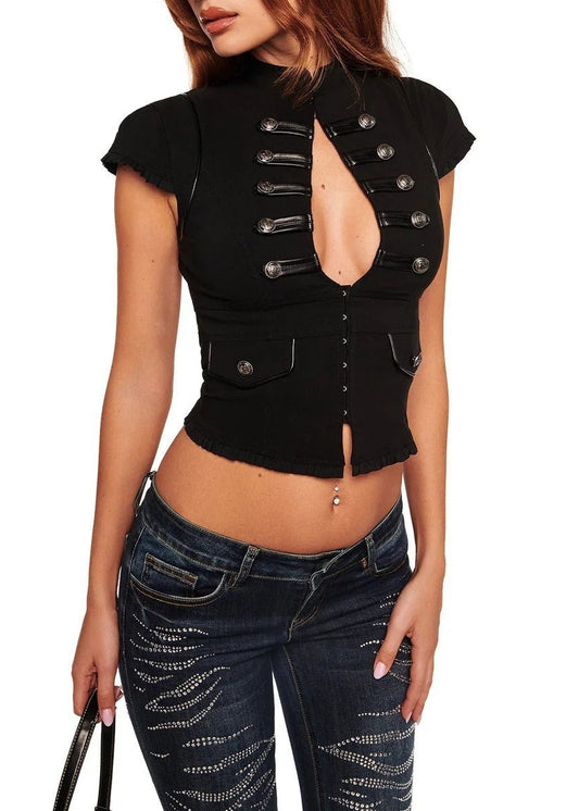 Kandoro Napoleon Cutout Top