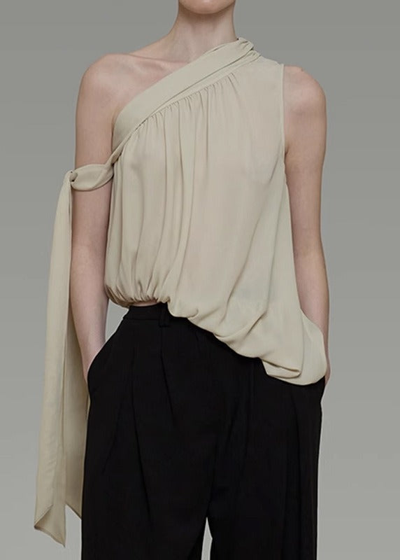 Emperatriz One Shoulder Draped Top