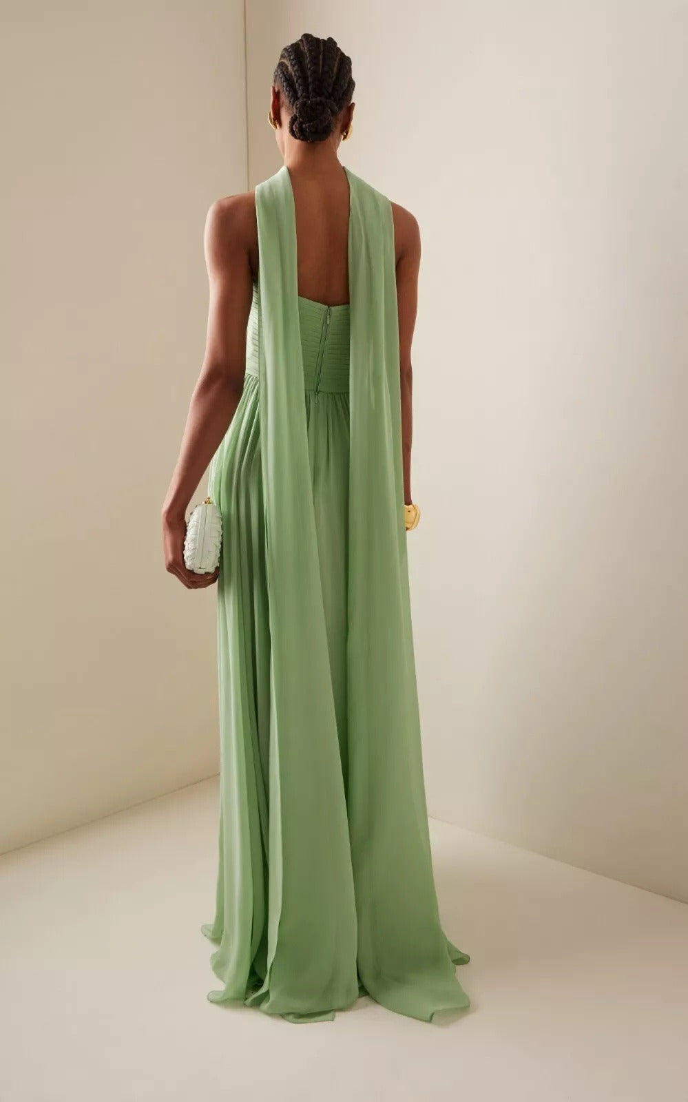 Ingvildr Strapless Ruch Scarf Maxi Dress