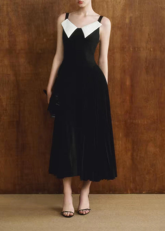 Keitaro Spaghetti Colorblock Maxi Dress