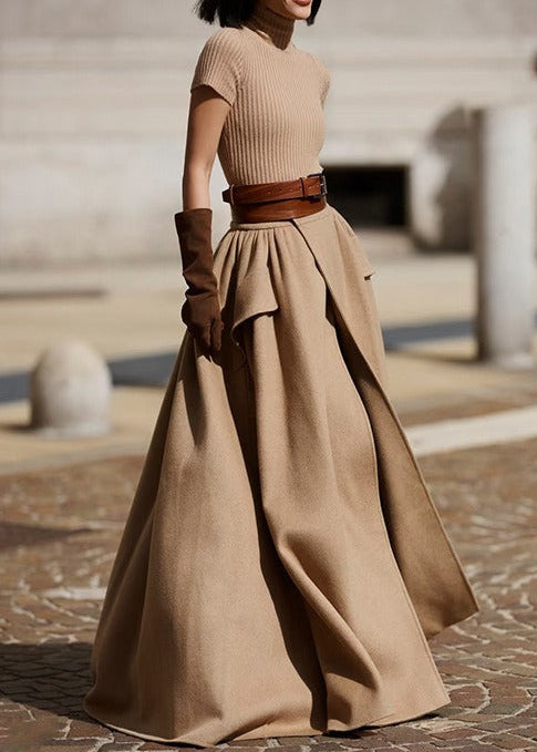 Fereydun Short Sleeve Split Skirt Set
