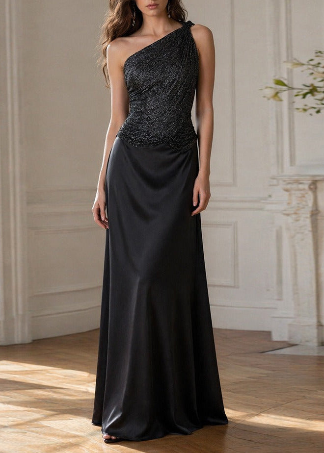 Fawzia One Shoulder Fringe Maxi Dress