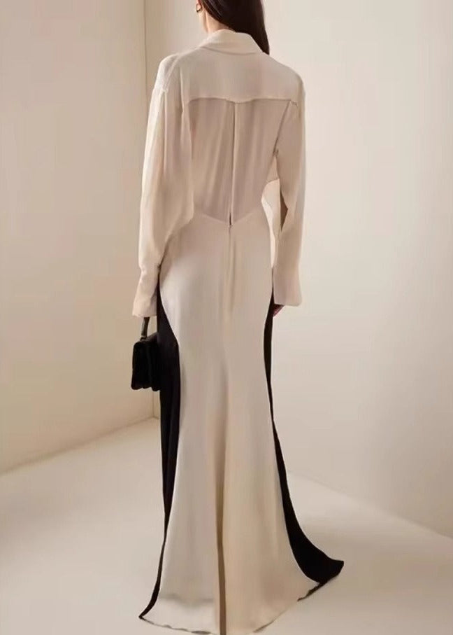 Florent Tie Up Plunge Fringe Dress
