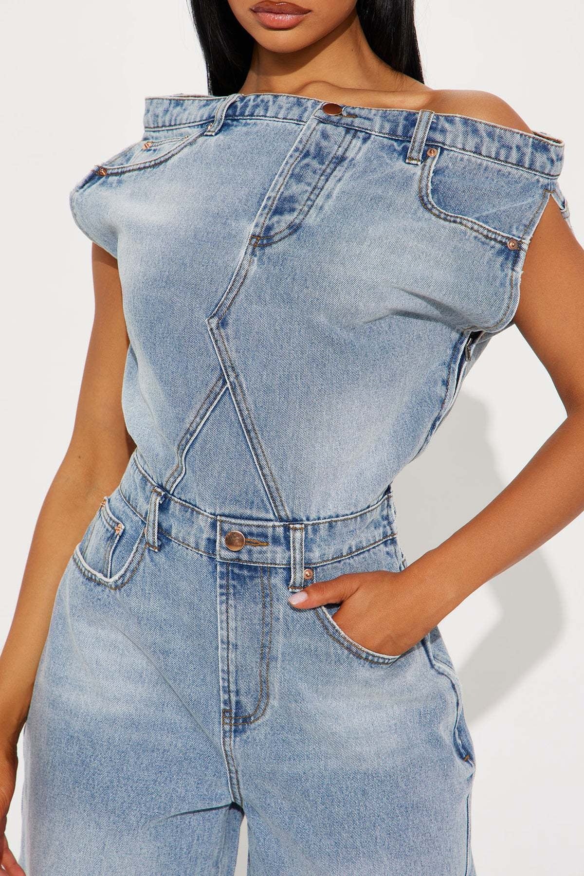 Innocent Deconstruct Denim Playsuit