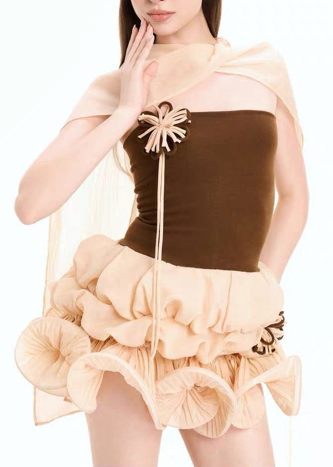 Folasade Flower Scarf Mini Dress