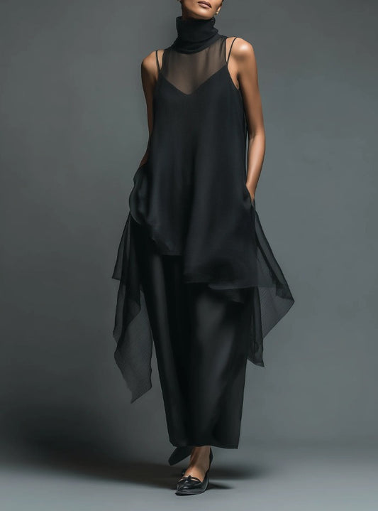 Kaavia Two Piece Mesh Maxi Dress