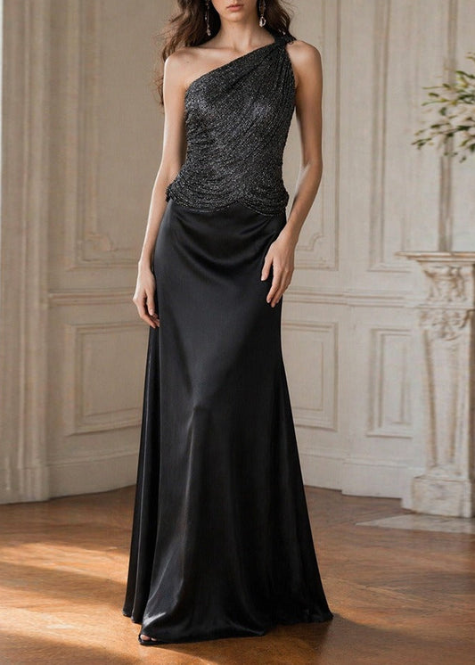 Fawzia One Shoulder Fringe Maxi Dress