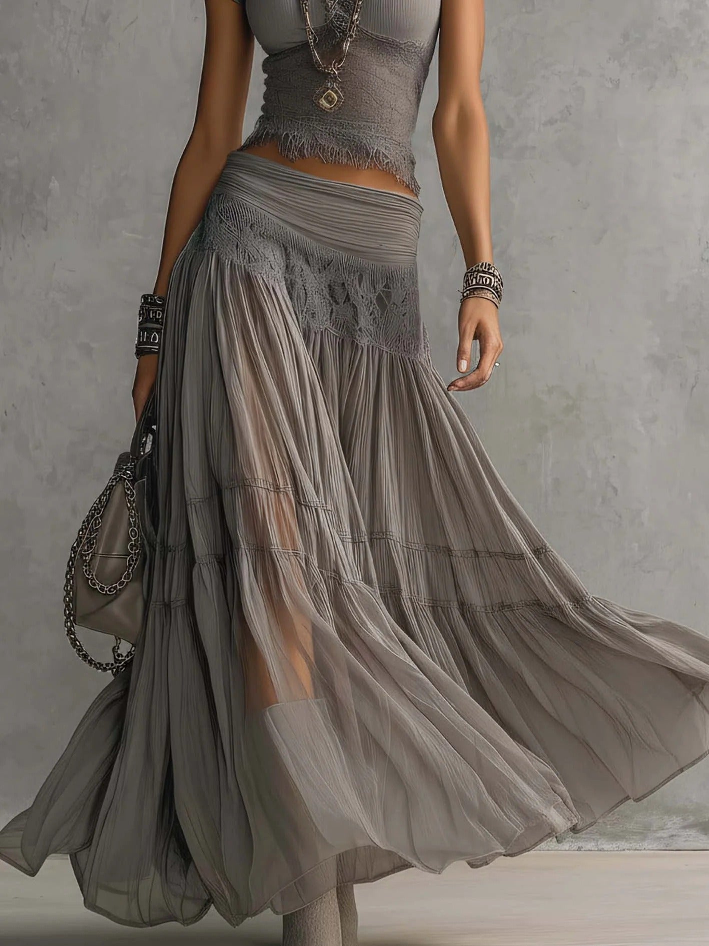 Kadija Kint Ruch Skirt Set