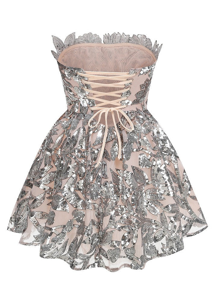 Ilta Strapless Sequin Mini Dress