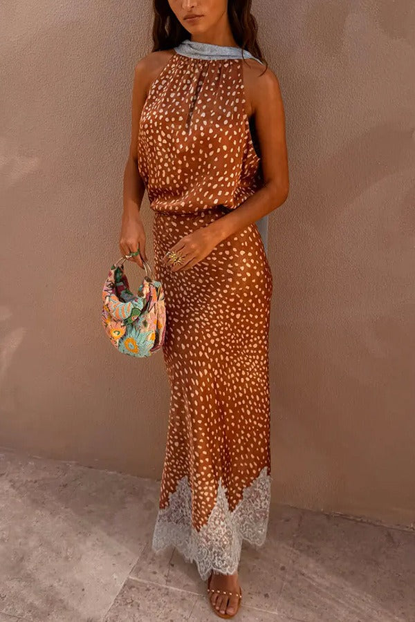 Fionnghuala Plunge Print Scarf Skirt Set