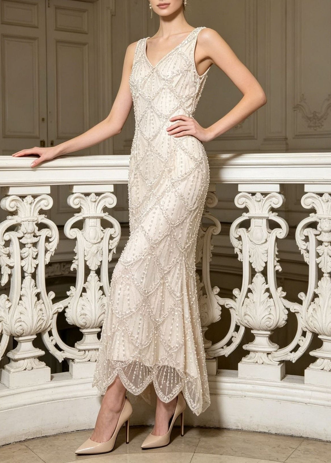 Ilarion Sleeveless Embellished Maxi Dress