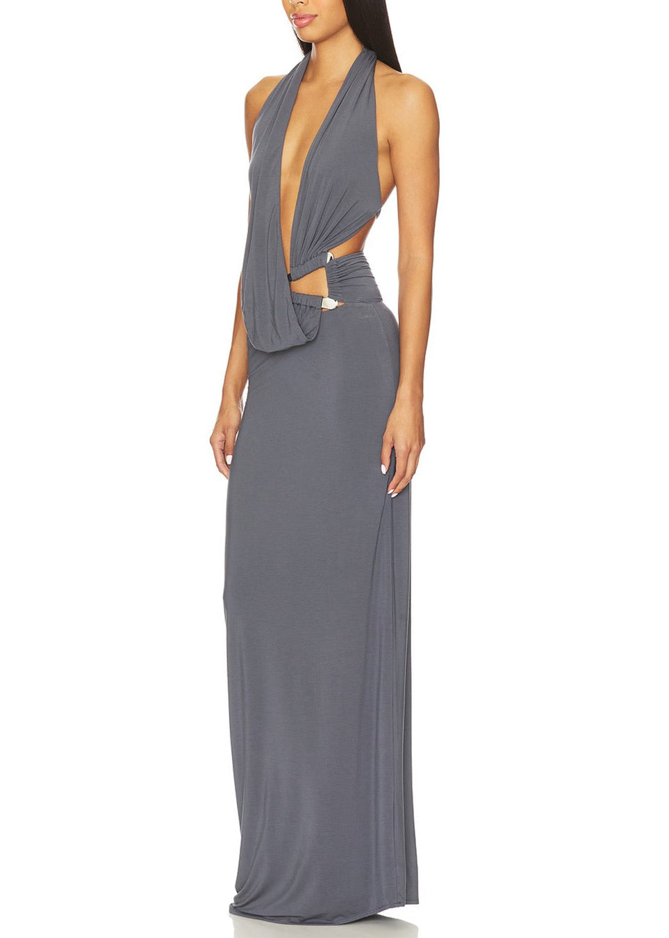 Hadijah Plunge Cutout Maxi Dress