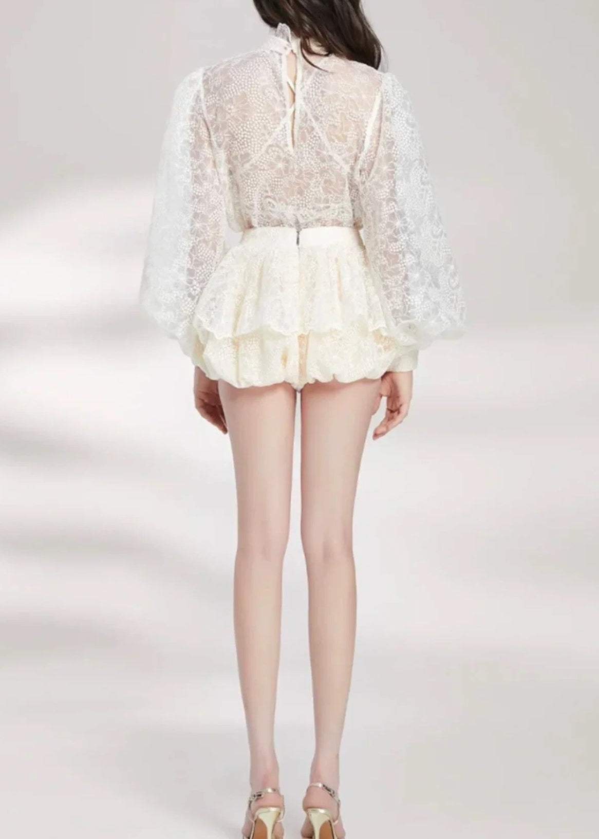 Mabella Embroidered Bubble Skirt Set