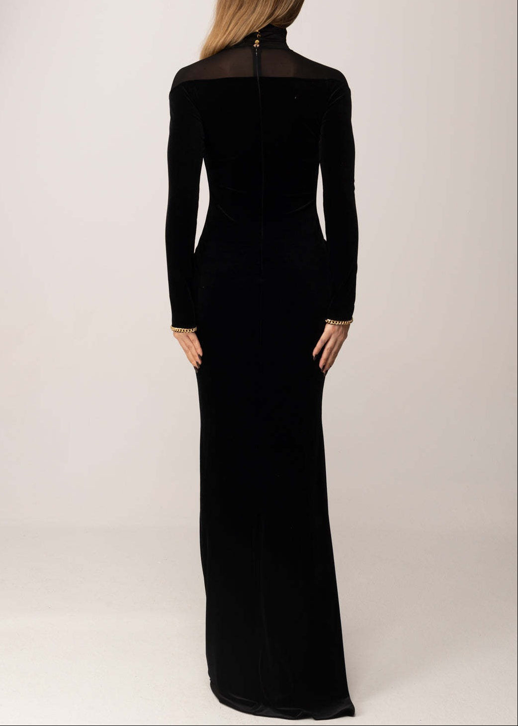 Galateia High Neck Mesh Maxi Dress