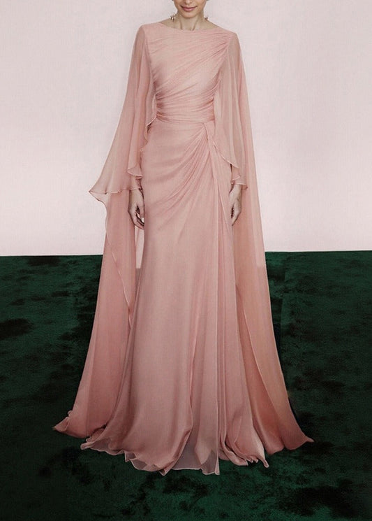 Kaawa Draped Cape Sleeve Maxi Dress