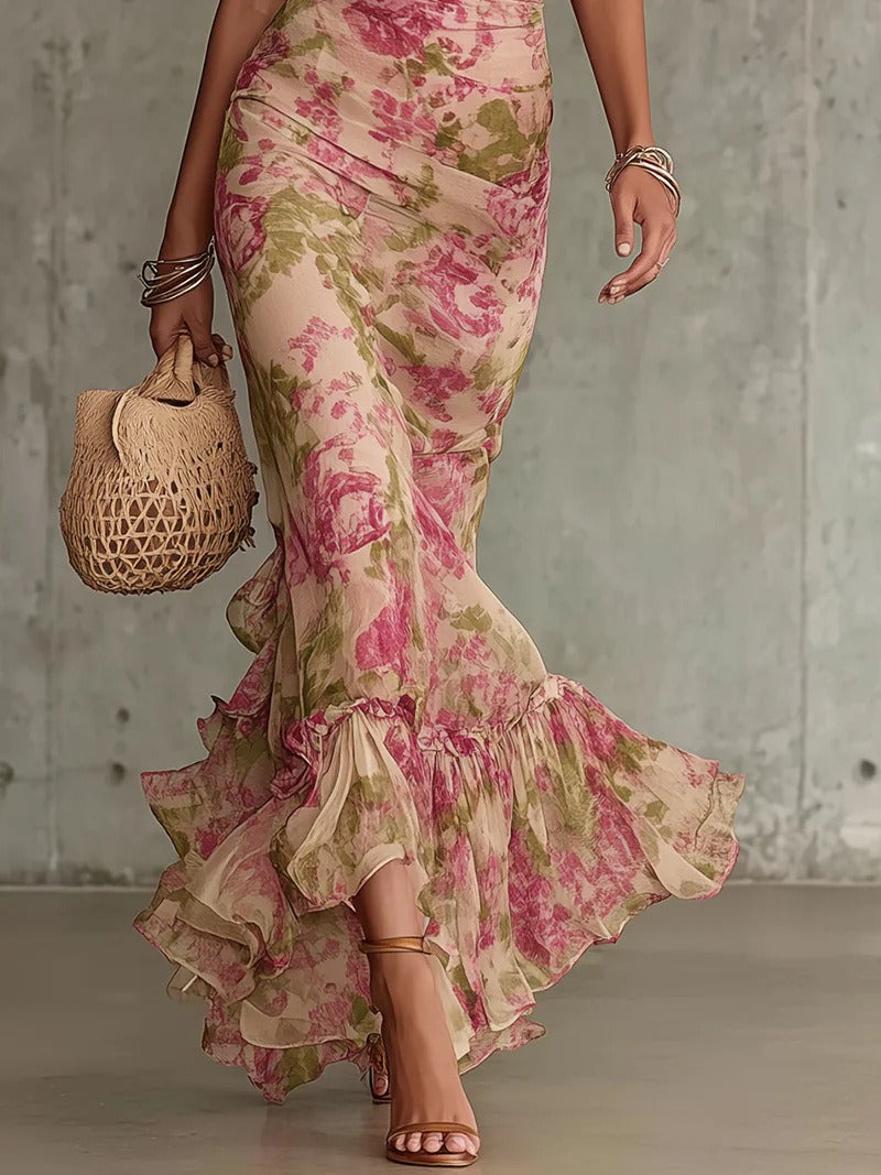 Innokenty Puff Sleeve Floral Maxi Dress
