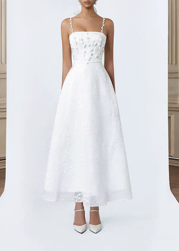 Kazutaka Spaghetti Embroidered Maxi Dress