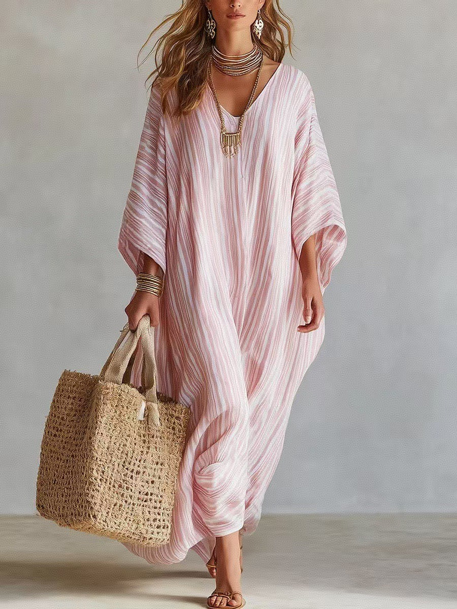 Ioana V Neck Stripe Maxi Dress