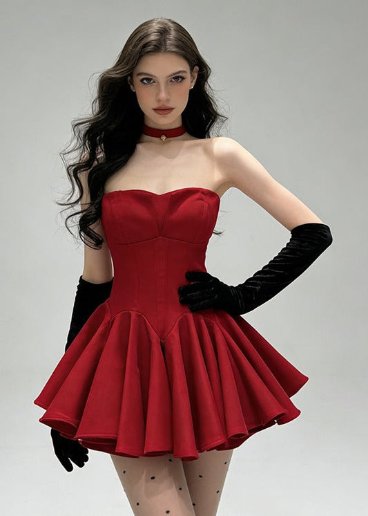 Henrique Bow Ruffle Mini Dress