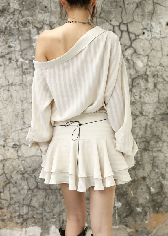 Iohanna Asymmetric Ruffle Mini Dress