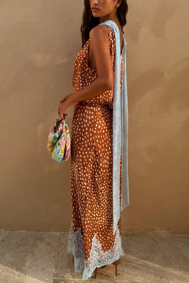 Fionnghuala Plunge Print Scarf Skirt Set
