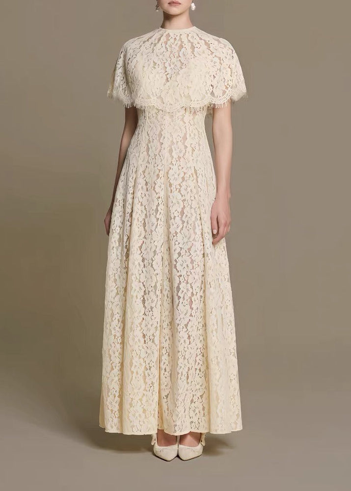 Kassandra Lace Shawl Maxi Dress