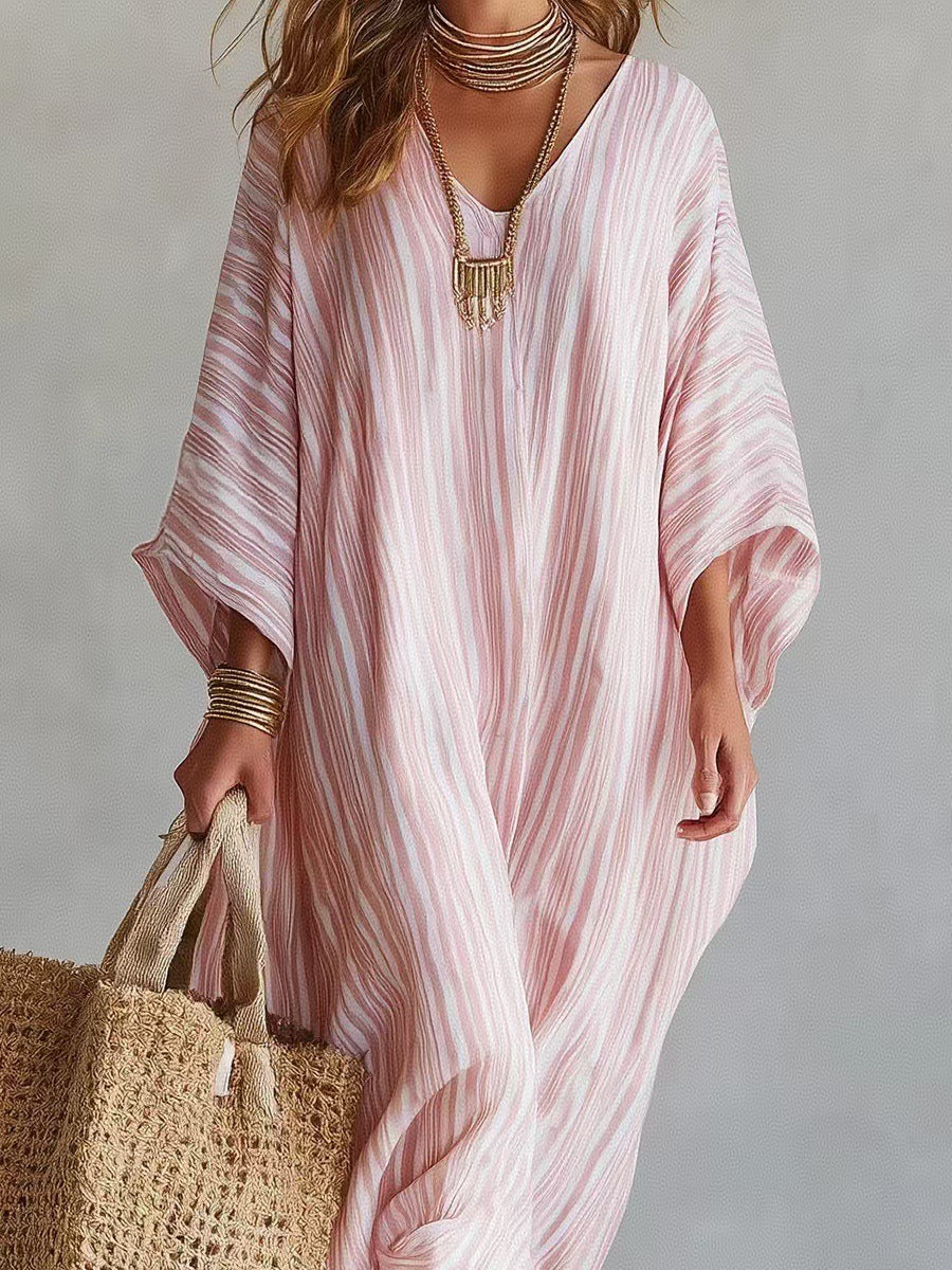 Ioana V Neck Stripe Maxi Dress