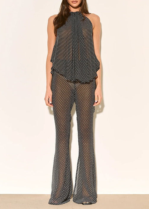 Hlaing Backless Dot Pants Set