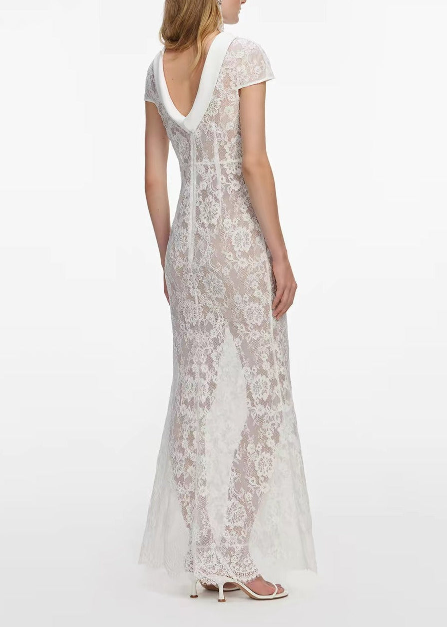Keola Backless Lace Maxi Dress