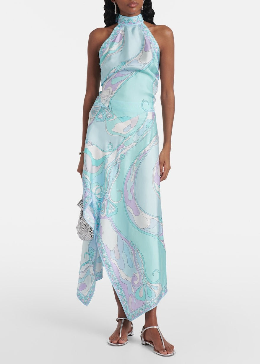 Hardy Halter Neck Print Skirt Set