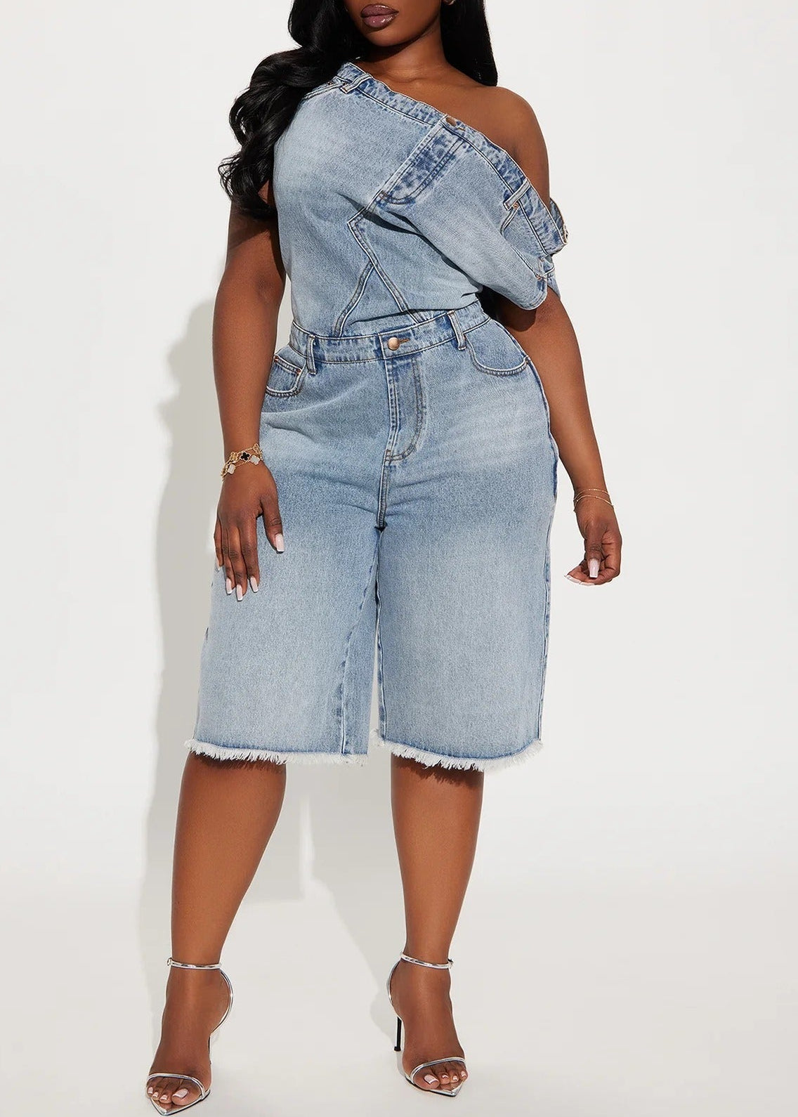 Innocent Deconstruct Denim Playsuit