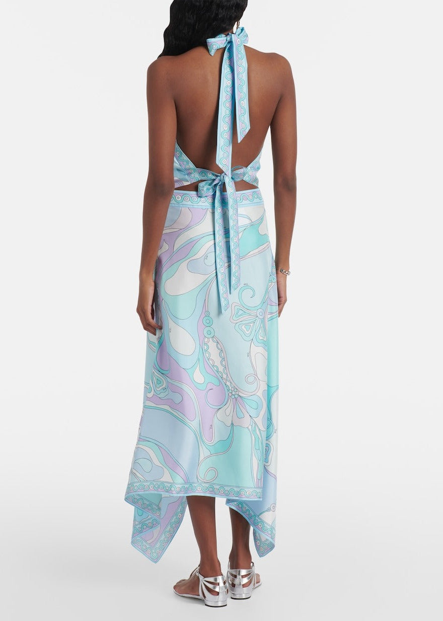 Hardy Halter Neck Print Skirt Set