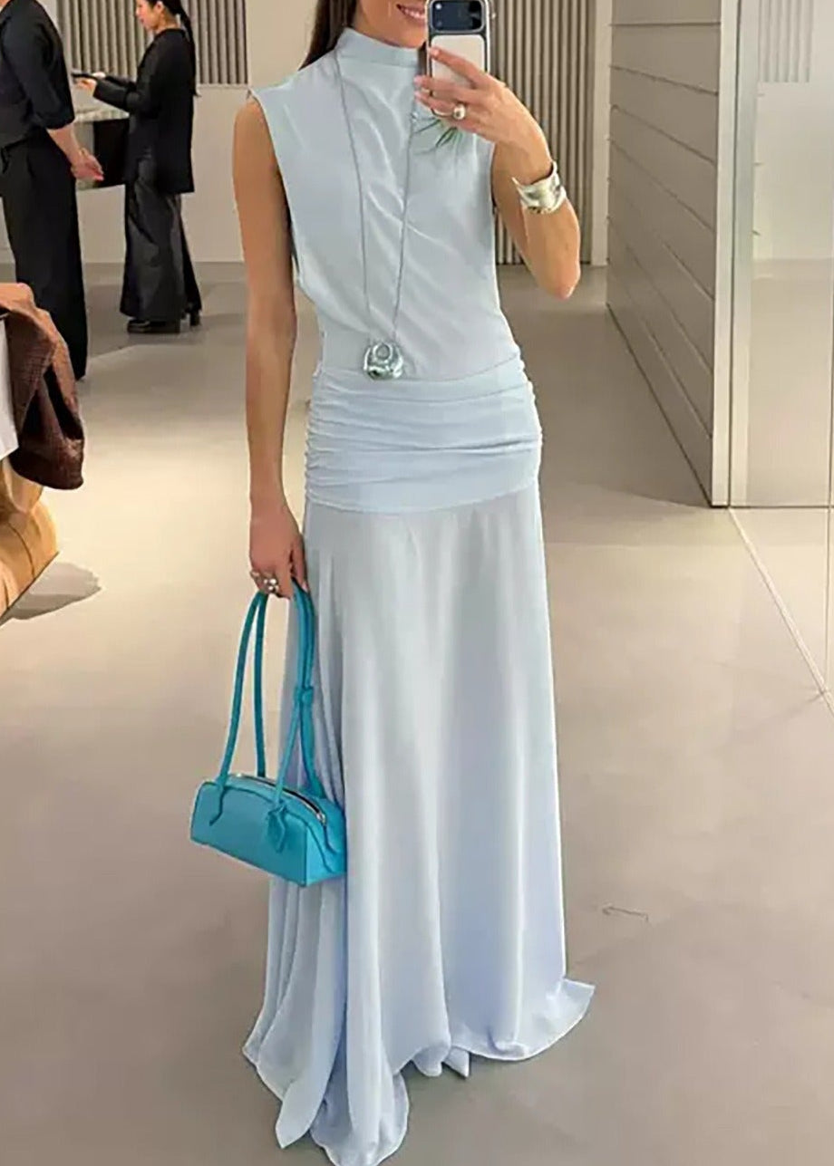 Iouda Sleeveless Mesh Maxi Dress